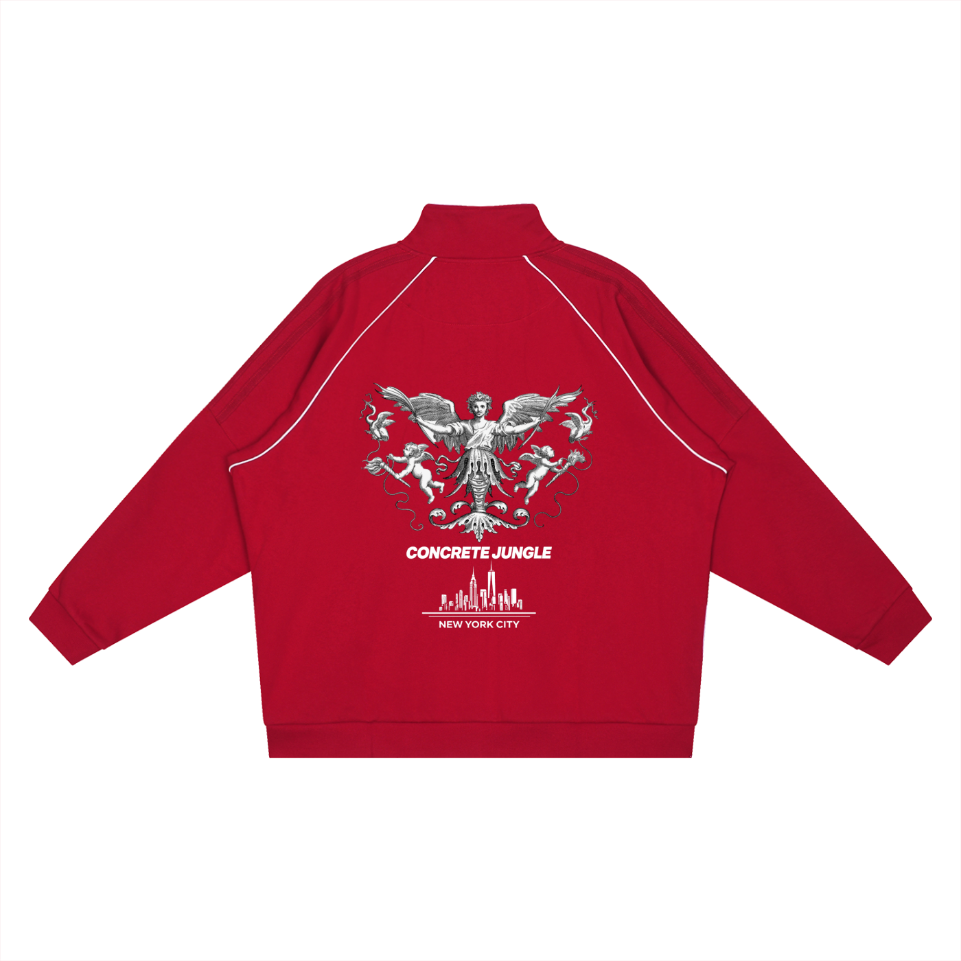 Reflection Striped Raglan Sleeve  Jacket