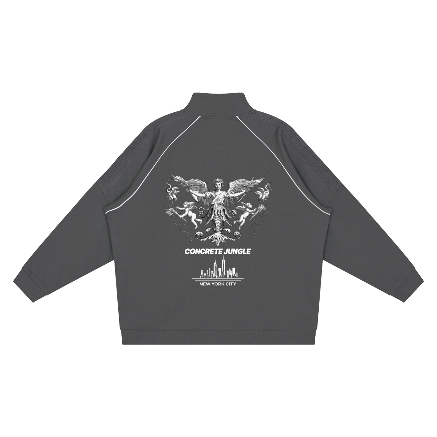 Reflection Striped Raglan Sleeve  Jacket