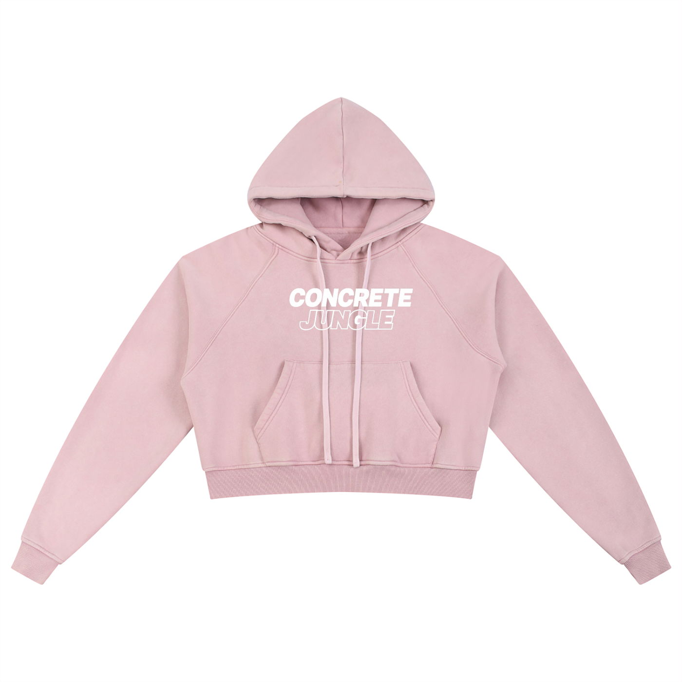 Women Snow Washed Cropped Hoodie