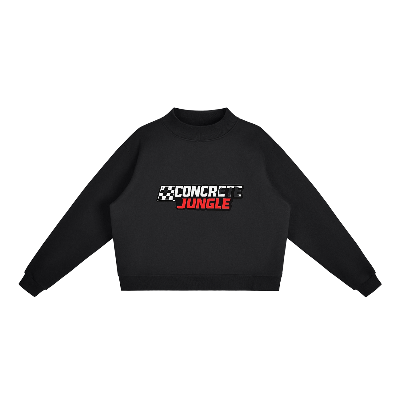 Women Essential Fleece Mock-Neck Crew Sweatshirt